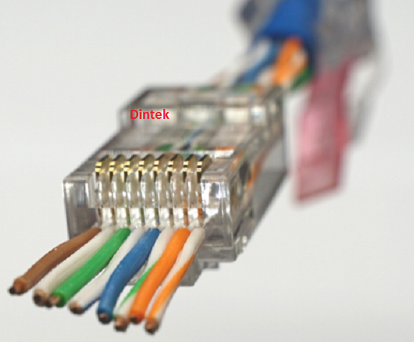 Hạt mạng DINTEK XUYÊN THẤU DÙNG CHO CAT5, CAT6 Cao cấp